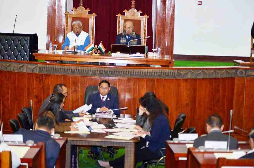 Governor of Nagaland State, PB Acharya, addressing the 3rd session of the 13th NLA on February 21 at NLA Secretariat, Kohima (DIPR Photo)